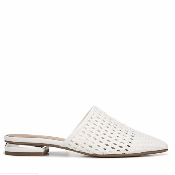 Franco Sarto White Mule sz 8 - Woven Pointy toe - Picture 2 of 6